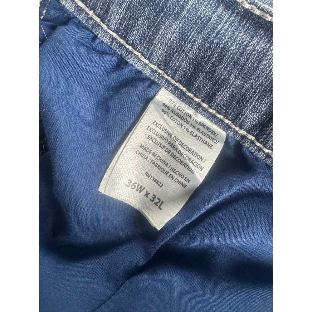 Cody James Bootcut Jeans Mens 36x32 Blue Denim Relaxed Fit Western Workwear - Picture 5 of 10